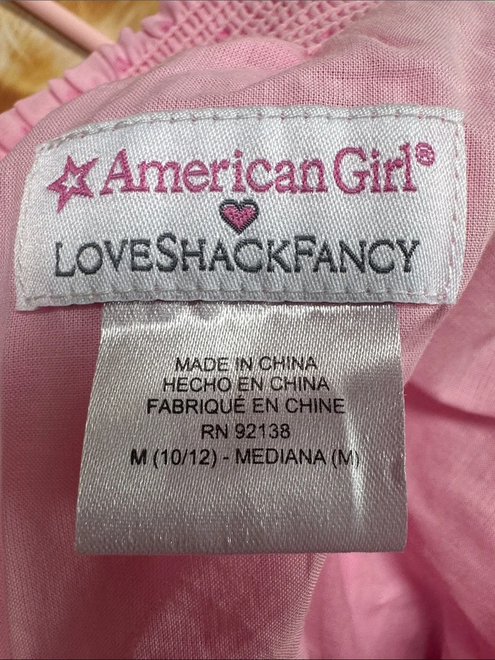 American Girl Pink Layered Ruffle Mini Skirt with Heart Print